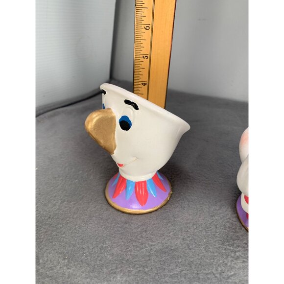 Disney Mrs. Potts & Chip Ceramic Figurine Set 1990s - Picture 11 of 13